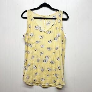 Floral Womens Top Medium Gauzy Lightweight Lined Fairy Cottagecore Beachy Dainty